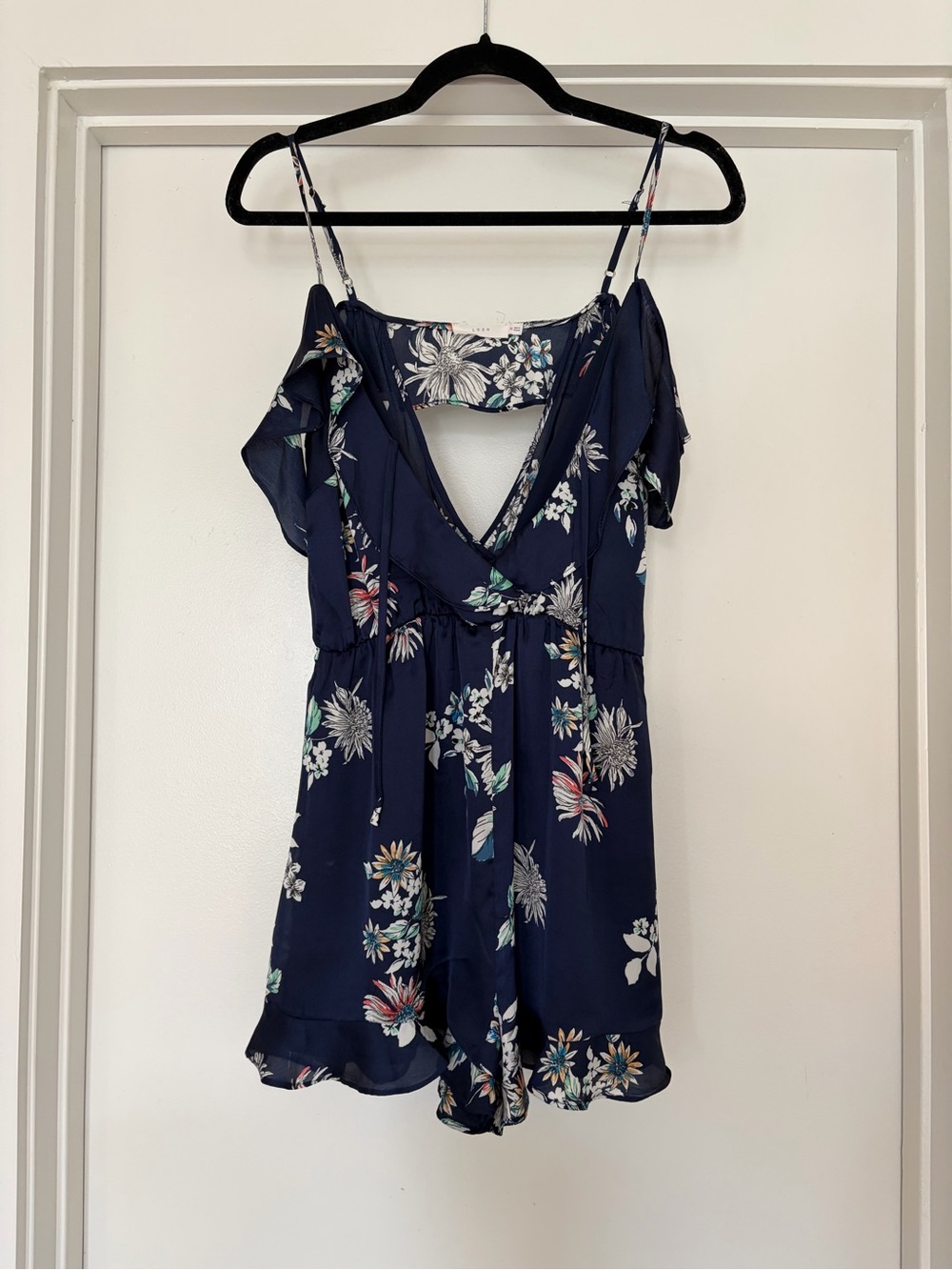 Lush Navy Floral Romper size M